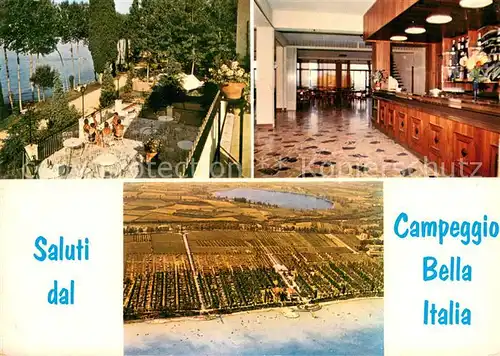 AK / Ansichtskarte Peschiera_del_Garda Campeggio Bella Italie Terrasse Rezeption Fliegeraufnahme Peschiera_del_Garda