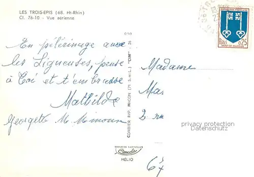 AK / Ansichtskarte Trois Epis_Drei aehren Vue aerienne Trois Epis Drei aehren