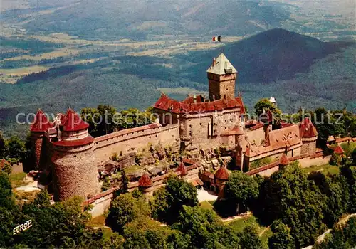 AK / Ansichtskarte Haut Koenigsbourg_Hohkoenigsburg Chateau Vue aerienne Haut Koenigsbourg