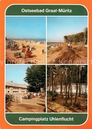 AK / Ansichtskarte Graal Mueritz_Ostseebad Campingplatz Uhlenflucht Strandpartien Graal Mueritz_Ostseebad