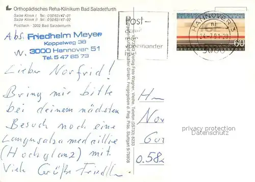 AK / Ansichtskarte Bad_Salzdetfurth Orthopaed Reha Klinikum Bad Salzdetfurth Fliegeraufnahme Bad_Salzdetfurth
