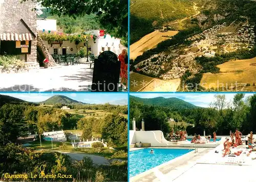 AK / Ansichtskarte Chomerac Camping Le Merle Roux Fliegeraufnahme Schwimmbad Chomerac