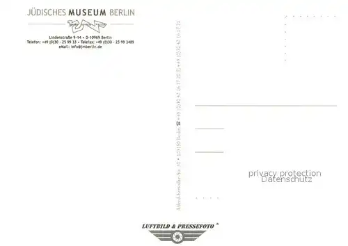 AK / Ansichtskarte Berlin Juedisches Museum Fliegeraufnahme Berlin