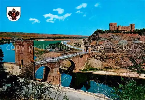 AK / Ansichtskarte Toledo_Castilla La_Mancha Puente Alcantara Castillo San Fernando  Toledo_Castilla La_Mancha