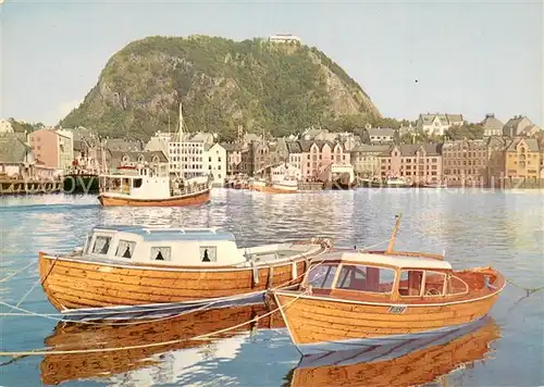 AK / Ansichtskarte Alesund Havna Aksla Alesund