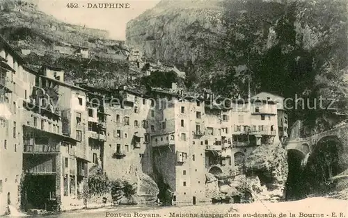AK / Ansichtskarte Pont en Royans Maisons au dessus de la Bourne Pont en Royans