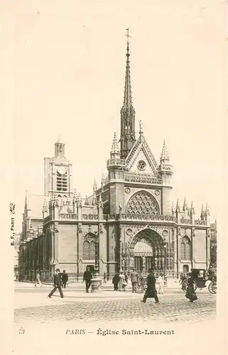 AK / Ansichtskarte Paris Eglise Saint Laurent Paris