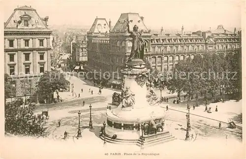 AK / Ansichtskarte Paris Place de la Republique Paris