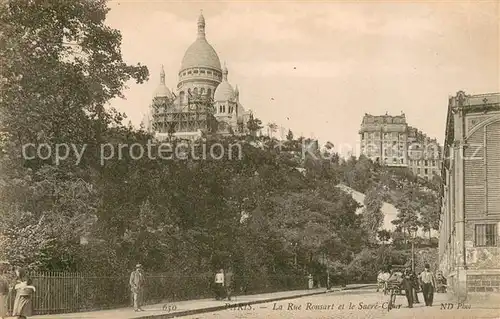 AK / Ansichtskarte Paris Rue Ronsart et Sacre Cour Paris