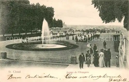AK / Ansichtskarte St_Cloud_Paris Avenue de l`Orangerie 