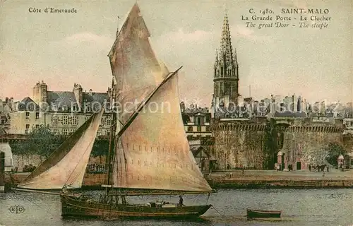 AK / Ansichtskarte Saint Malo_Ille et Vilaine_Bretagne Porte Clocher Saint Malo_Ille et Vilaine