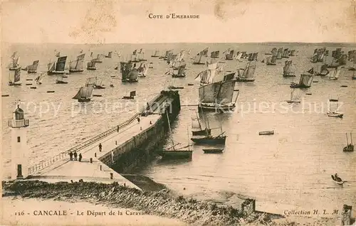 AK / Ansichtskarte Cancale Depart de la Caravane Cancale