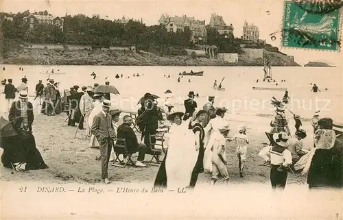 AK / Ansichtskarte Dinard_Ille_et_Vilaine_Bretagne Plage Heure de Bain Dinard_Ille