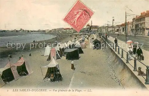 AK / Ansichtskarte Les_Sables d_Olonne Plage Promenade Les_Sables d_Olonne
