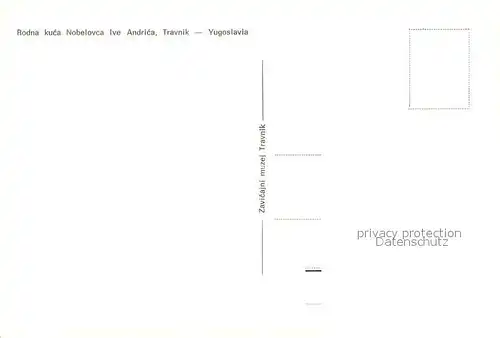 AK / Ansichtskarte Travnik_Traunik Rodna kuca Nobelova Ive Andrica Kuenstlerkarte 