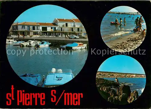 AK / Ansichtskarte Saint_Pierre_la_Mer Souvenir Plage Port Saint_Pierre_la_Mer