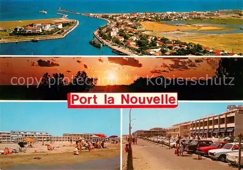 AK / Ansichtskarte Port la Nouvelle Vue aerienne Plage Boulevard en front de mer Port la Nouvelle
