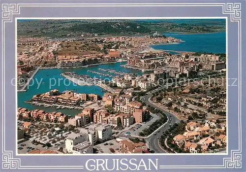 AK / Ansichtskarte Gruissan Vue aerienne du port et le vieux village Gruissan