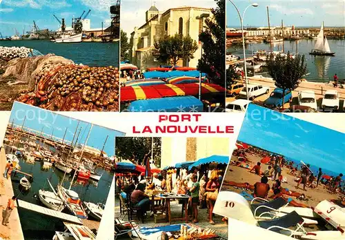 AK / Ansichtskarte Port la Nouvelle Port Marche de l eglise Port de plaisance Plage Port la Nouvelle