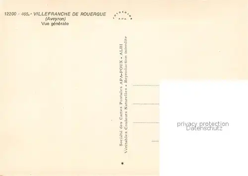 AK / Ansichtskarte Villefranche de Rouergue Vue generale Villefranche de Rouergue