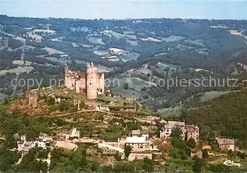 AK / Ansichtskarte Najac Chateau vue aerienne Najac
