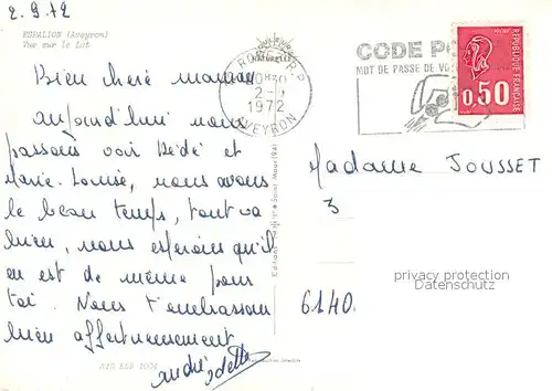 AK / Ansichtskarte Espalion Vue aerienne sur le Lot Espalion