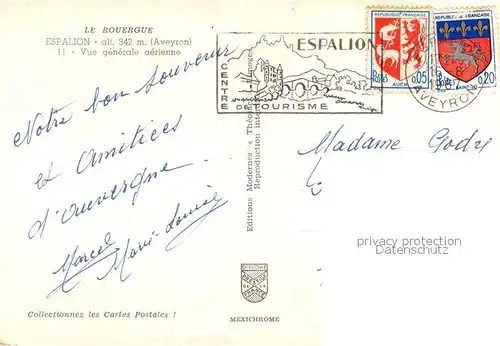 AK / Ansichtskarte Espalion Vue aerienne Espalion