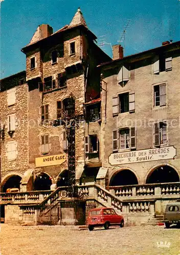 AK / Ansichtskarte Villefranche de Rouergue Place Notre Dame Boucherie Villefranche de Rouergue