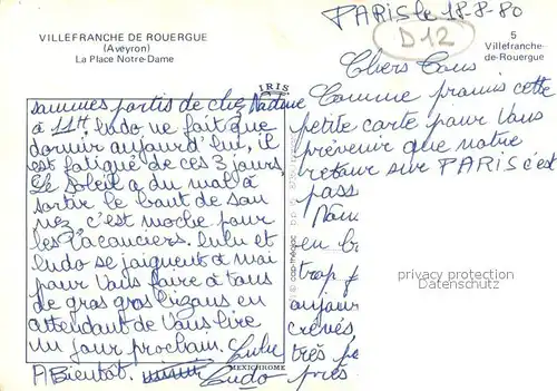 AK / Ansichtskarte Villefranche de Rouergue Place Notre Dame Boucherie Villefranche de Rouergue