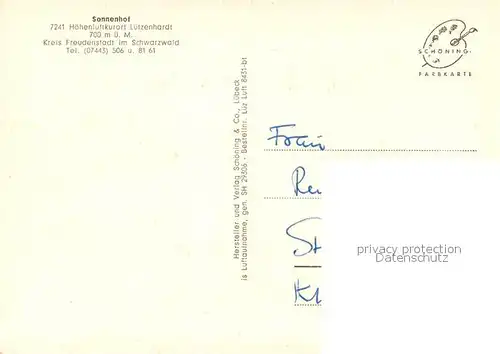 AK / Ansichtskarte Luetzenhardt Fliegeraufnahme mit Sonnenhof Luetzenhardt