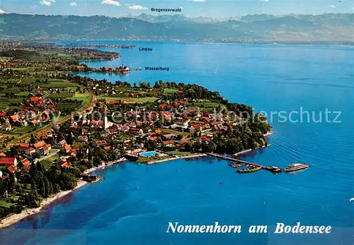 AK / Ansichtskarte Nonnenhorn am Bodensee Fliegeraufnahme Nonnenhorn