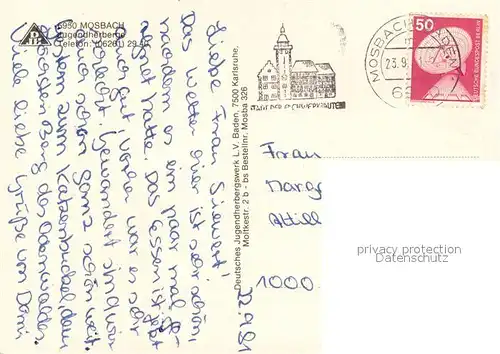 AK / Ansichtskarte Mosbach_Baden Jugendherberge Mosbach_Baden