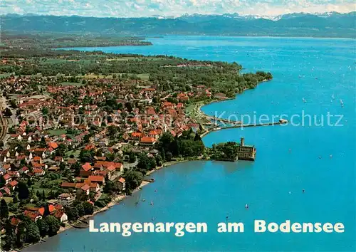 AK / Ansichtskarte Langenargen_Bodensee Fliegeraufnahme Langenargen Bodensee
