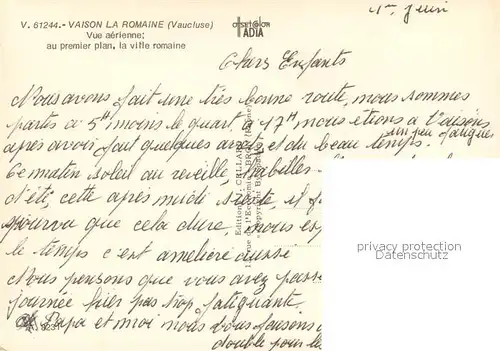 AK / Ansichtskarte Vaison la Romaine_Vaucluse Vue aerienne au premier plan la ville romaine Vaison la Romaine