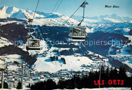 AK / Ansichtskarte Les_Gets_Haute_Savoie La Station et Mont Blanc vus du Mont Chery Les_Gets_Haute_Savoie