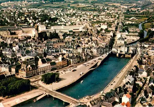 AK / Ansichtskarte Landerneau Elorn le quartier de Saint Houardon et le Lycee Vue aerienne Landerneau