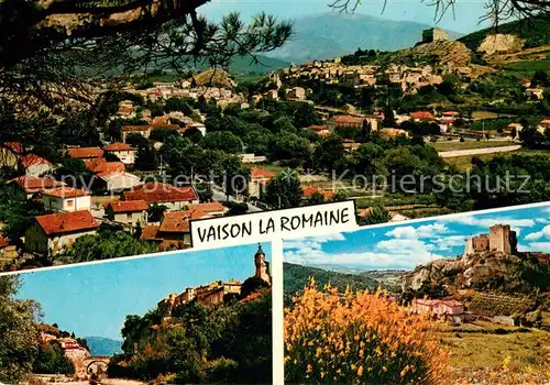 AK / Ansichtskarte Vaison la Romaine_Vaucluse Vue generale La Haute Ville Le Chateau Vaison la Romaine