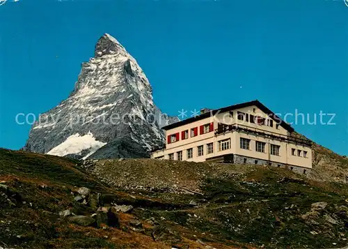 AK / Ansichtskarte Zermatt_VS Berghotel Schwarzsee Matterhorn Walliser Alpen Zermatt_VS