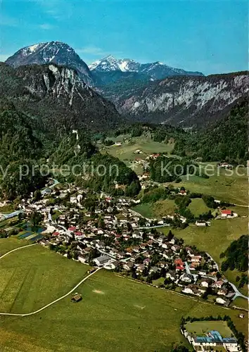 AK / Ansichtskarte Karlstein_Oberbayern mit Ristfeuchthorn und Sonntagshorn Chiemgauer Alpen Fliegeraufnahme Karlstein_Oberbayern