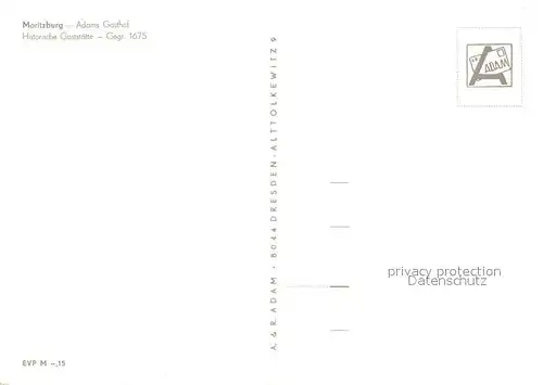 AK / Ansichtskarte Moritzburg_Sachsen Adams Gasthof Historische Gaststaette Moritzburg Sachsen