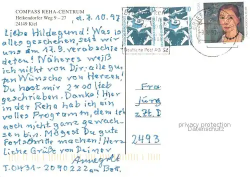 AK / Ansichtskarte Kiel Compass Reha Centrum Yachthafen Nachtaufnahme Kiel