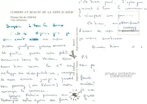 AK / Ansichtskarte Giens_Var Presqu ile vue aerienne Collection Lumiere et Beaute de la Cote d Azur Giens_Var