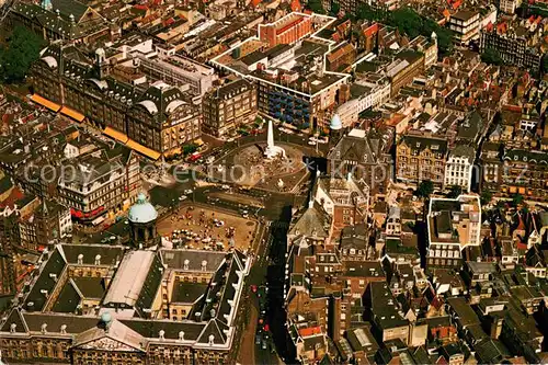 AK / Ansichtskarte Amsterdam_Niederlande Koeniglicher Palast Grand Hotel Krasnapolsky Hotel Polen Fliegeraufnahme Amsterdam_Niederlande