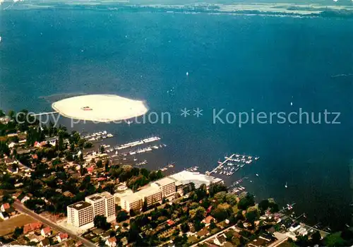 AK / Ansichtskarte Steinhude_am_Meer Fliegeraufnahme mit Badeinsel 