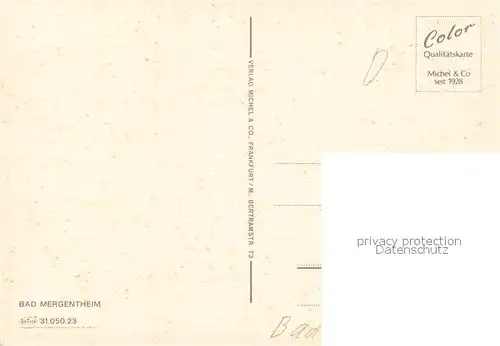 AK / Ansichtskarte Bad_Mergentheim Fliegeraufnahme Bad_Mergentheim