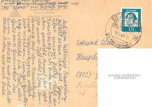 AK / Ansichtskarte Bischofsheim_Rhoen Jugendherberge und Schullandheim Bischofsheim Rhoen