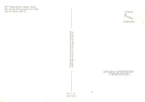 AK / Ansichtskarte Regenhuette_Bayerisch_Eisenstein am Gr Arber Gaststube Seepartie Regenhuette_Bayerisch