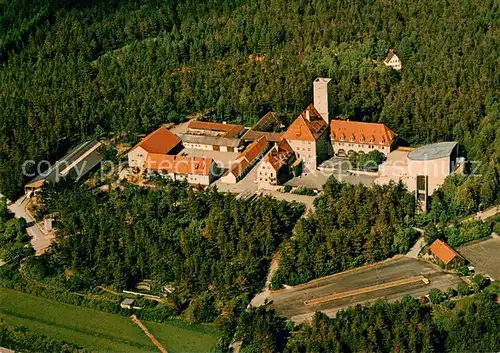 AK / Ansichtskarte Ebermannstadt Jugendhaus Burg Feuerstein Fliegeraufnahme Ebermannstadt