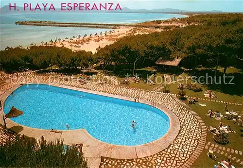 AK / Ansichtskarte Bahia_de_Alcudia Hotel Playa Esperanza Pool Strand Bahia_de_Alcudia