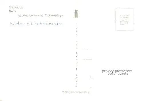 AK / Ansichtskarte Wroclaw Rynek Wroclaw